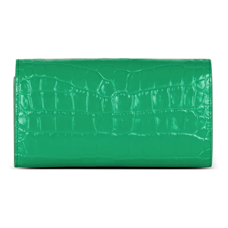 BALMAIN B-BUZZ Calfskin Wallet Women's Green-2