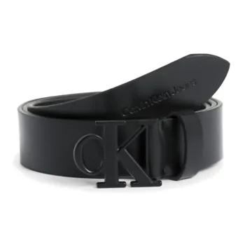CK/Calvin Klein Logo Emblem Smooth Buckle Women's Black 3CM