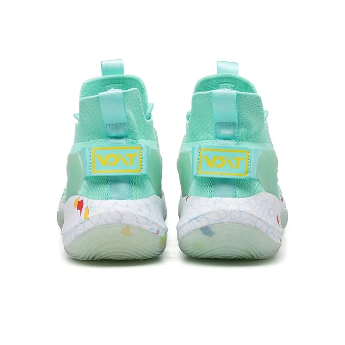 VOIT Basketball Shoes Men High Top Mint Green-4