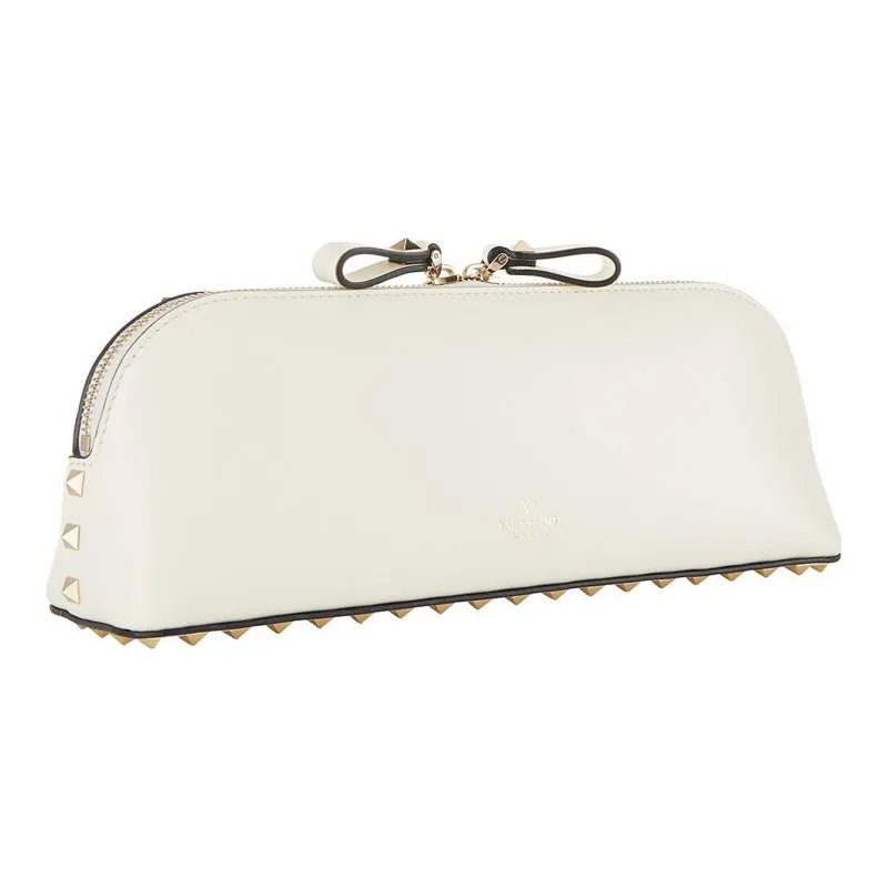 Valentino Leather Clutch Mini Women's White-1