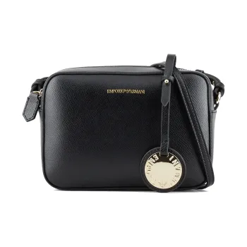 EMPORIO ARMANI Polyurethane Small Square Bag Shoulder Bag, Crossbody Bag Women's Black