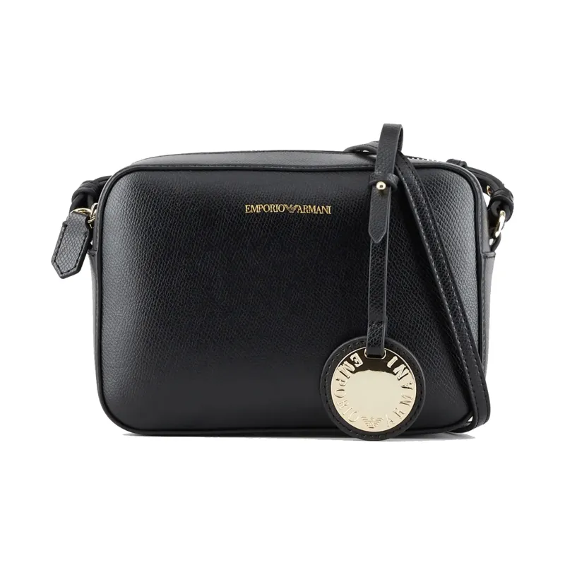 EMPORIO ARMANI Polyurethane Small Square Bag Shoulder Bag, Crossbody Bag Women's Black-0