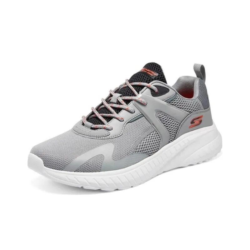 Skechers Bobs Squad Chaos Men Memory Foam Trainer Shoes 'Grey'-2