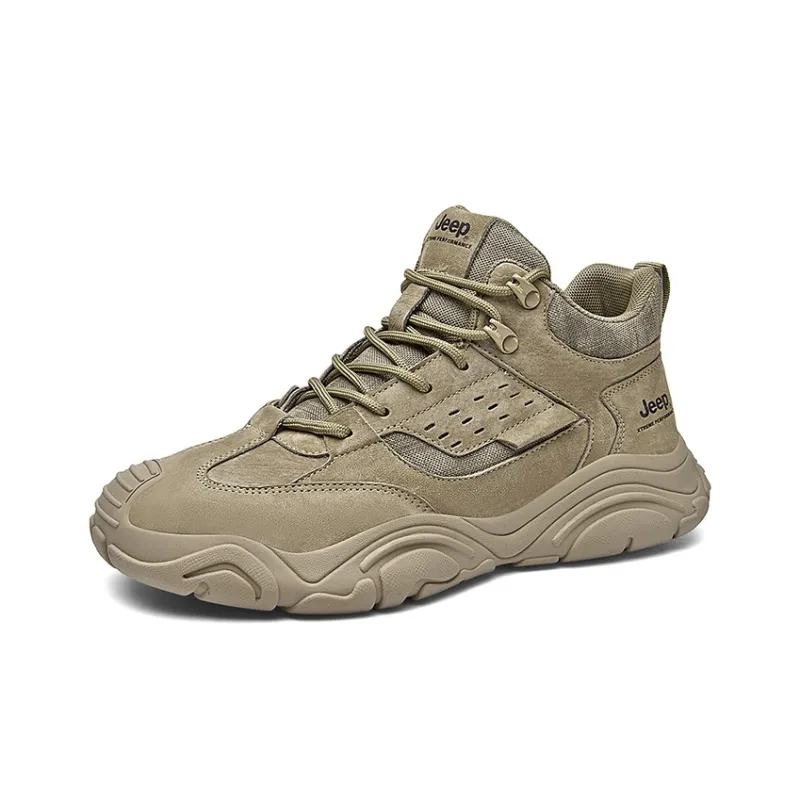 Jeep Lightweight Warm Coverage Mid Top Hiking Shoes Men's Sand-1