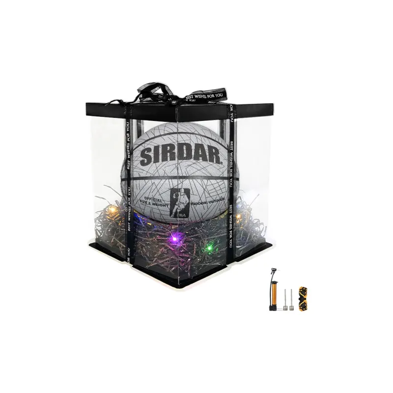 SIRDAR Synthetic Leather Basketball Starry White Size 7 Reflective Training-1