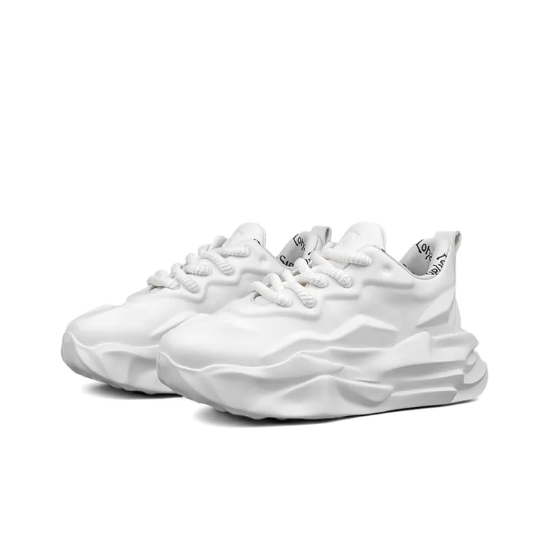 LOHAN·SIR Chunky Sneakers Unisex Low Top Black/White-1