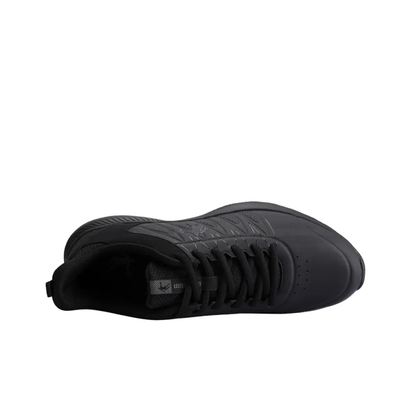 QIAODAN Cushioned Anti Slip Wear Resistant Waterproof And Breathable Low Top Running Shoes Men's Black Gray-1