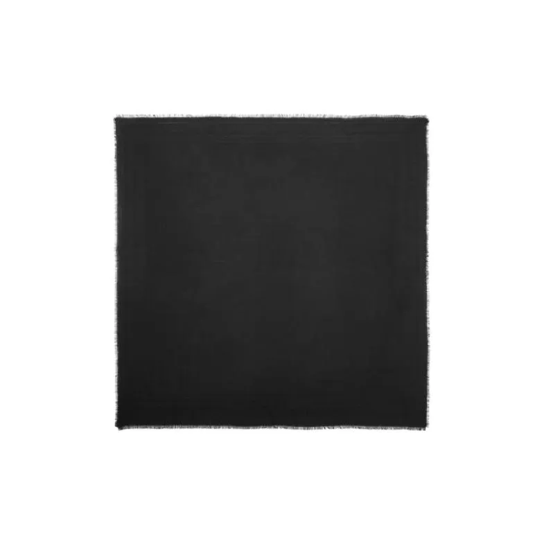 SAINT LAURENT Logo Detailed Frayed Edge Scarf-0