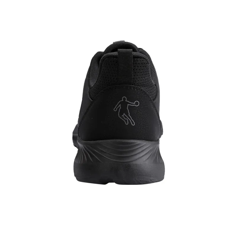 QIAODAN Cushioned Anti Slip Wear Resistant Waterproof And Breathable Low Top Running Shoes Men's Black Gray-3