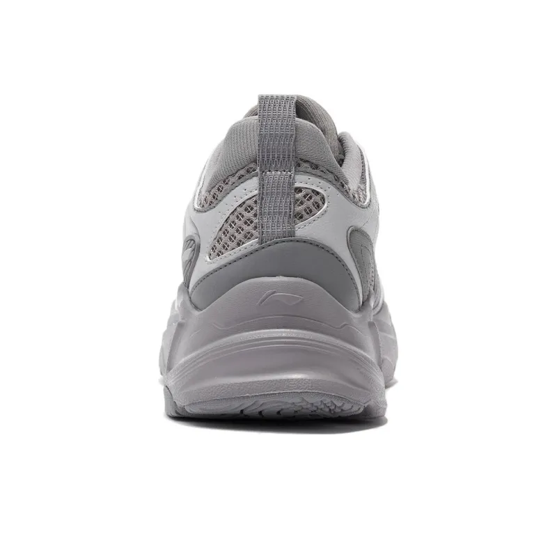 LiNing Cushioning Breathable Low Top Running Shoes Men's Gray-5