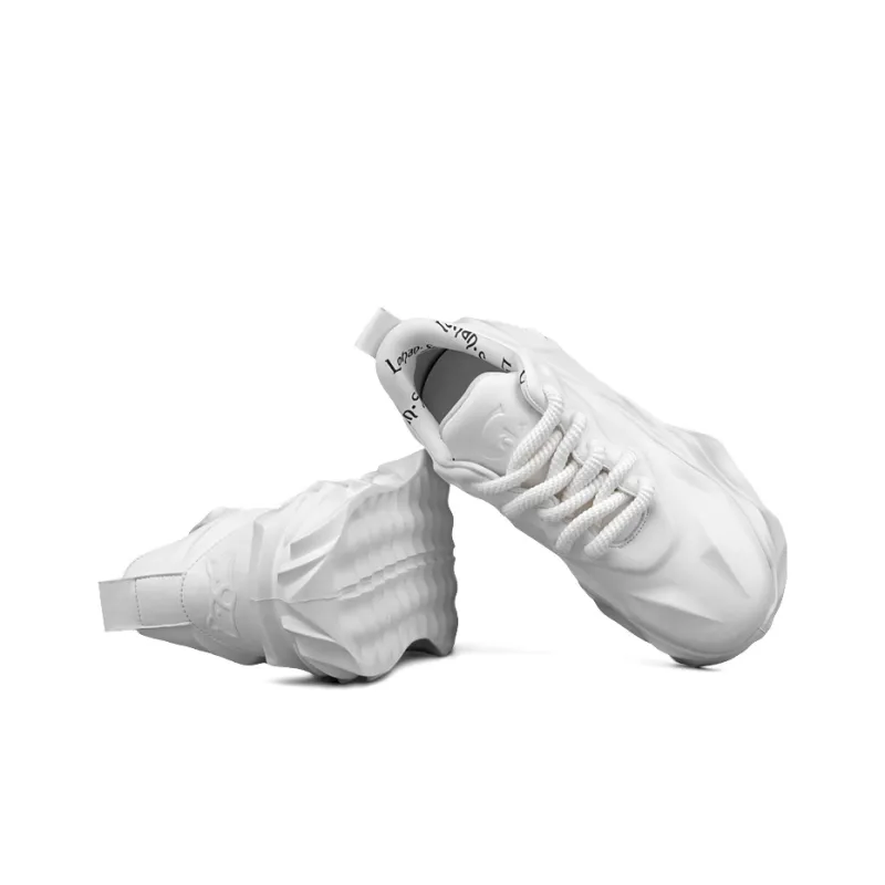 LOHAN·SIR Chunky Sneakers Unisex Low Top Black/White-2