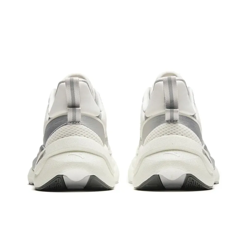 Anta Cushioning Wear Resistant Low Top Running Shoes Men's White Silver-3