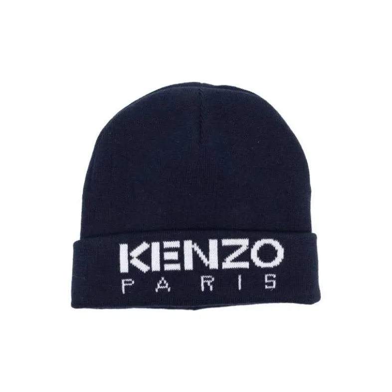 KENZO Logo Intarsia Beanie-0
