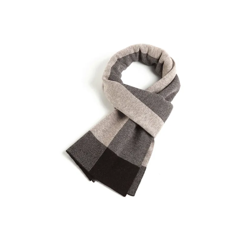 Jiu Ji Pure Wool Knit Scarves Men's-3