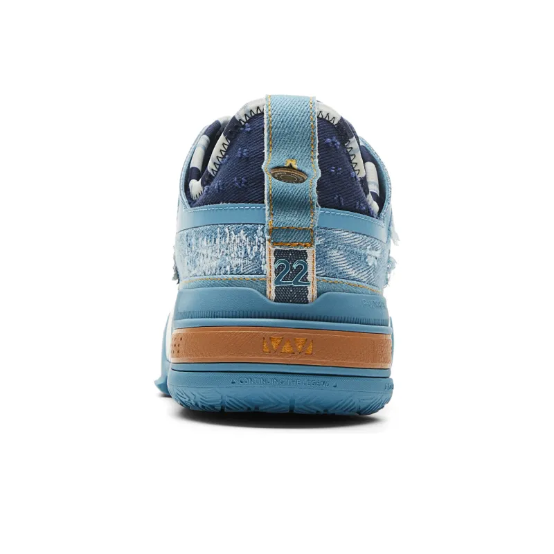PEAK Wiggins AW1 Taiji Cushioning Wear Resistant Low Top Basketball Shoes Men's Denim Blue-4