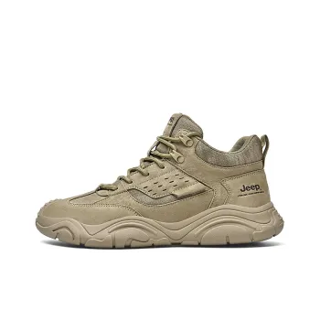 Jeep Lightweight Warm Coverage Mid Top Hiking Shoes Men's Sand