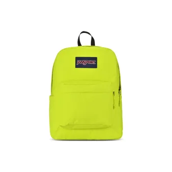 JanSport Polyester With Textile Backpack Medium Size Unisex Neon Green