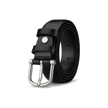 SEPTWOLVES Pin Buckle 3D Effect Wolf Logo Youth Flexibility Cow Leather Leather Belts Men's Width: 3CM