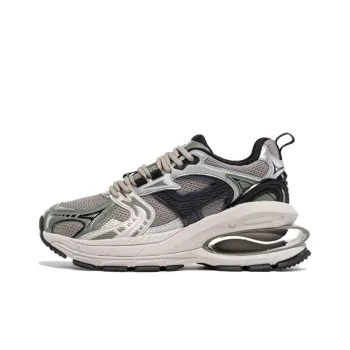 LiNing Project* Cushioning Wear Resistant Low Top Chunky Sneakers Women's Gray Black