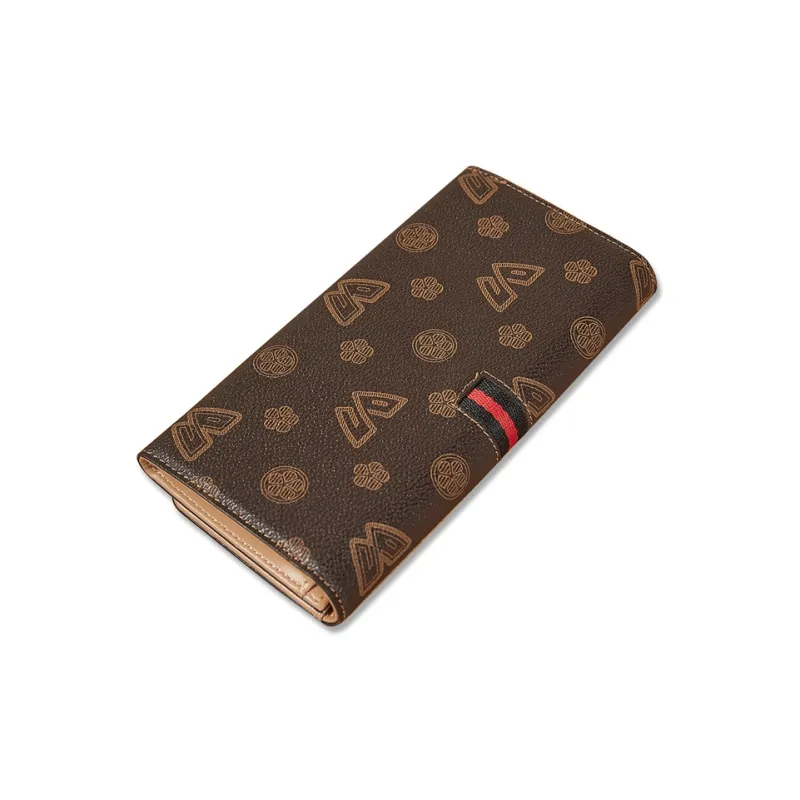 Safiya Synthetic Leather Card Holder Document Wallet Coin Purse Ticket Clip Wallet Women's Coffee-2