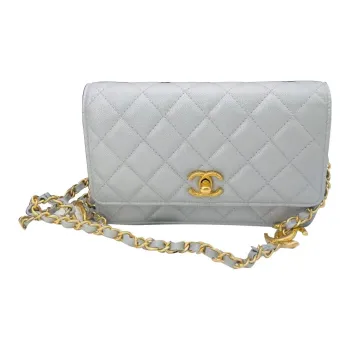 CHANEL WOC Caviar Cow Leather Shoulder Bag, Crossbody Bag Women's Gray