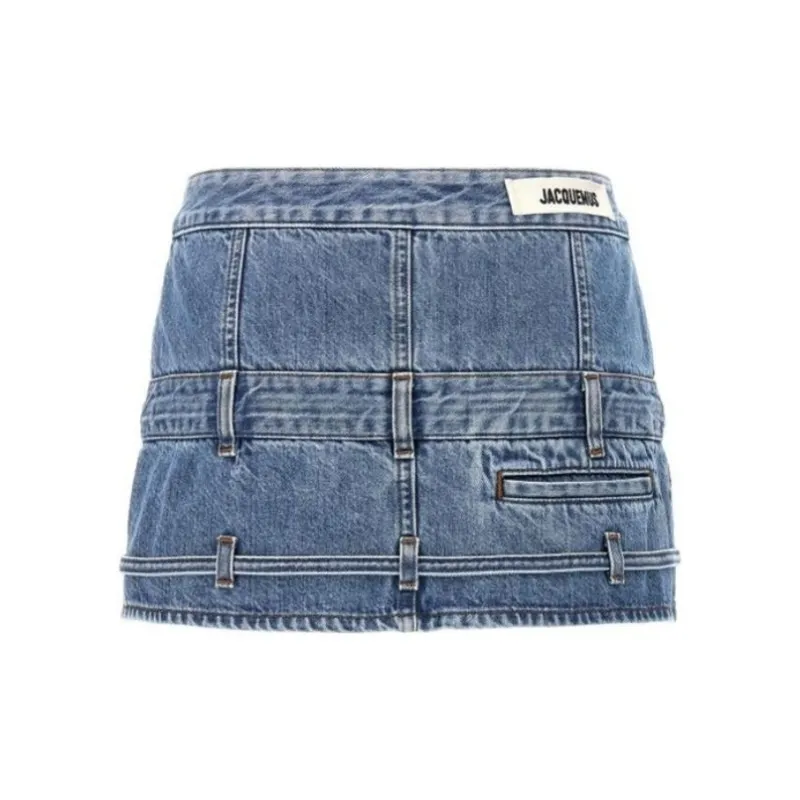 Jacquemus La Mini De Nimes Criollo Denim Miniskirt-1