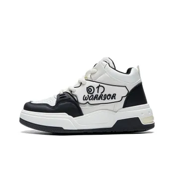 Warrior Wear resistant And Lightweight High Top Skateboard Shoes Women's Beige Black