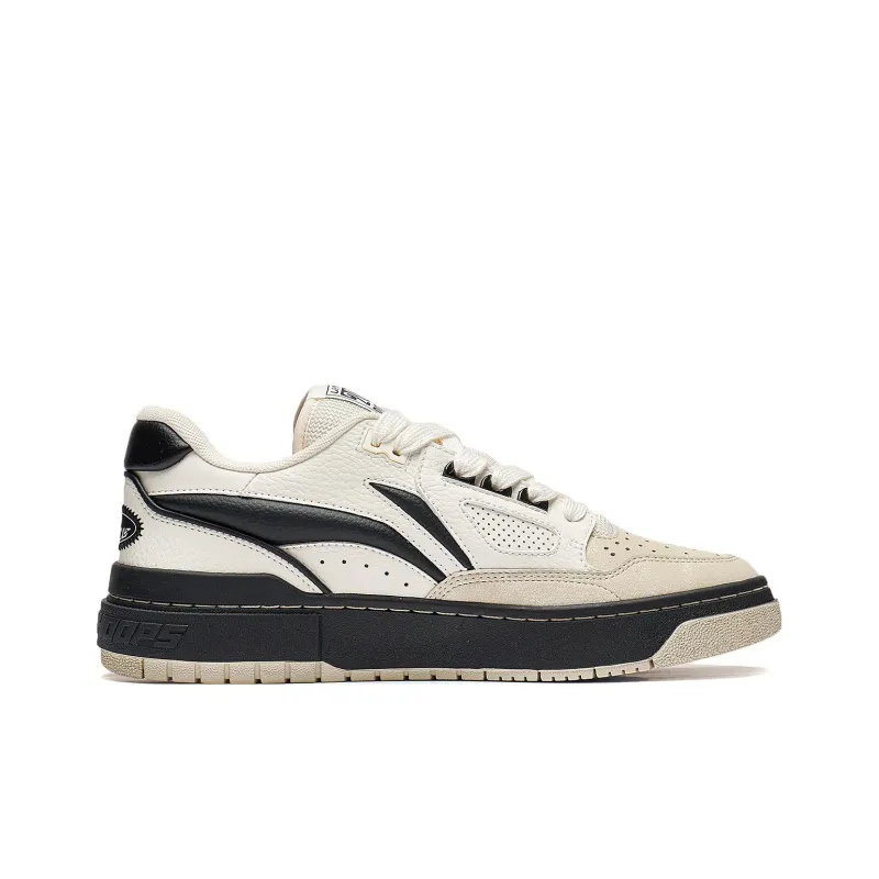 LiNing Rookie 2 Shock Absorbers With Slip Resistant Features Low Top Basketball Shoes Men's Black White Khaki-1