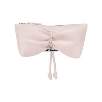LONGCHAMP Roseau Kid Leather Makeup Bag Women's Pink