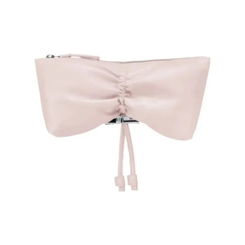LONGCHAMP Roseau Kid Leather Makeup Bag Women's Pink-0