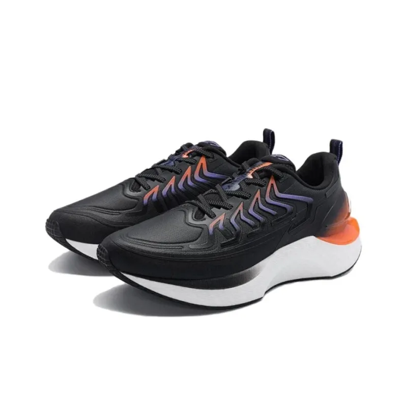 XTEP Wind And Fire Generation 27 Anti Slip Wear Resistant Low Top Running Shoes Men's Black Orange-2