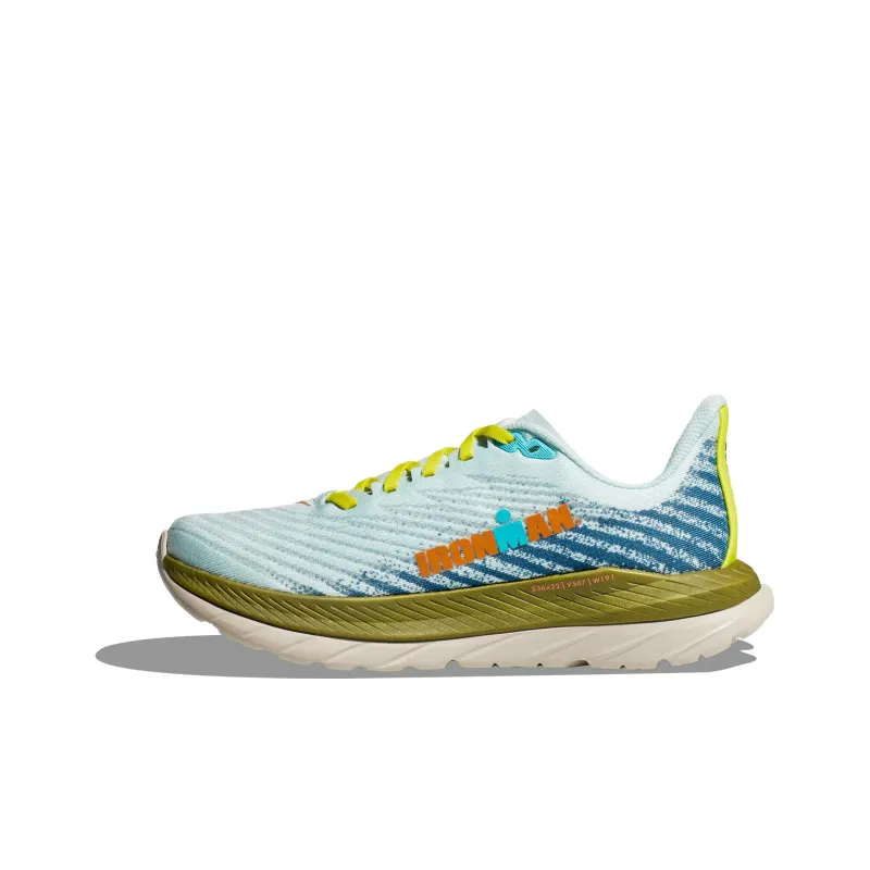 HOKA ONE ONE Mach 5 Cushioning Balance Low Top Running Shoes Men's Blue-0