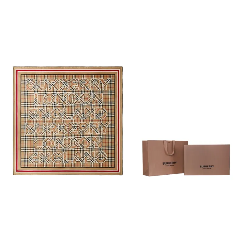 Burberry Vintage Silk Scarves Women's-7
