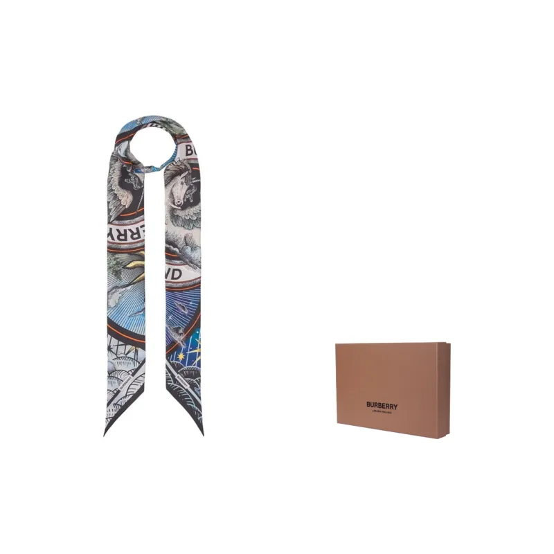 Burberry Silk Scarves Unisex-4