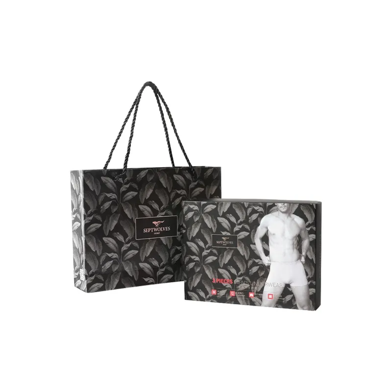 SEPTWOLVES Underpants Men's Gift Box Set+Shopping Bag-4
