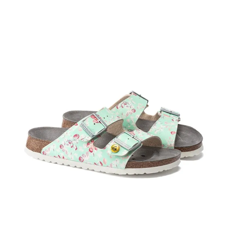Birkenstock Arizona Esd Birko Flor Narrow Fit 'Flower Field Mint' Women's-4