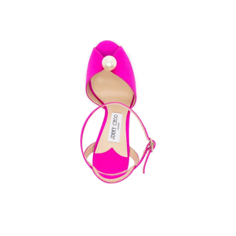 Jimmy Choo Sacora Strap Sandals Women's Fuchsia-4