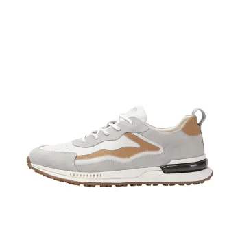 TIMOTHY&CO. Slip Resistant Low Top Casual Shoes Men's White