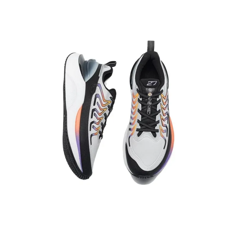 XTEP Wind And Fire 27 Generations Slip Resistant Low Top Running Shoes Men's Gray Black-4
