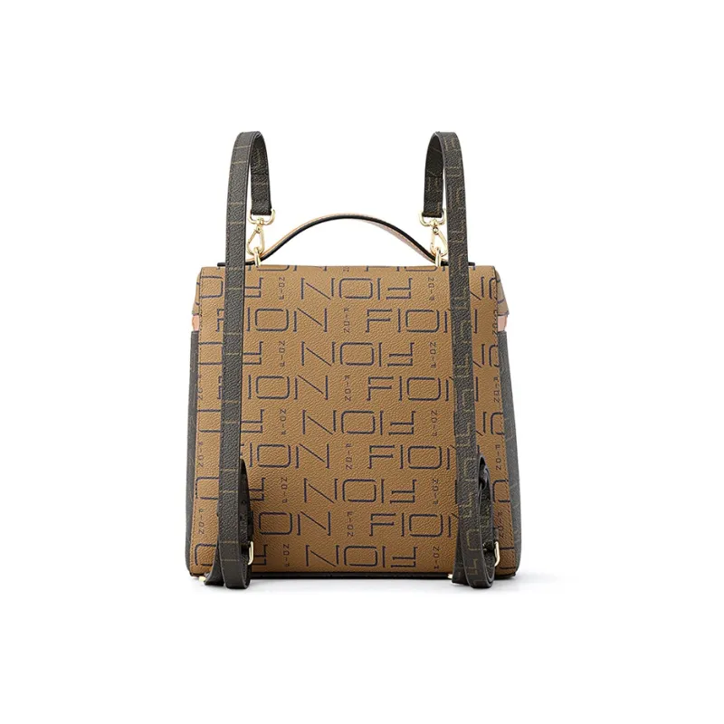 FION Canvas Backpack Women's Umber Famous Tea-5