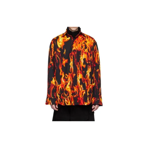 Vetements Shirts Men Black/Orange