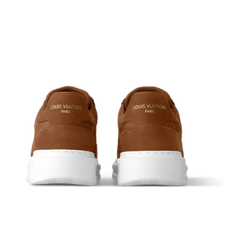 LOUIS VUITTON Beverly Hills Low Top Skateboard Shoes Men's Brown-4