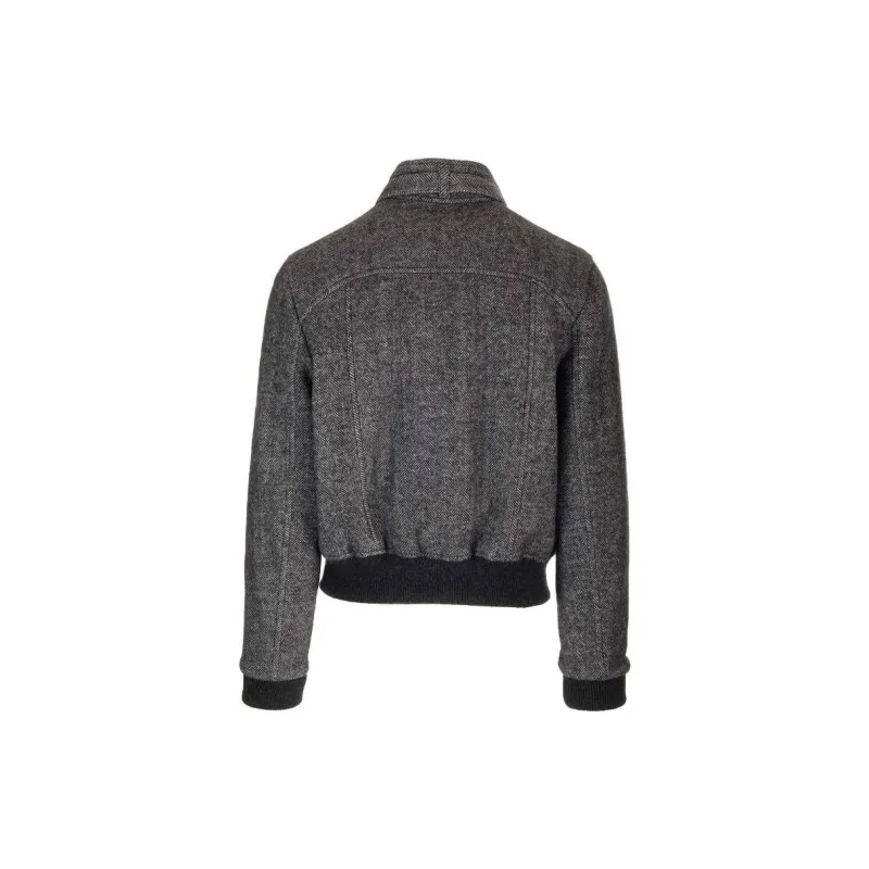ISABEL MARANT High Neck Buttoned Bomber Jacket-1