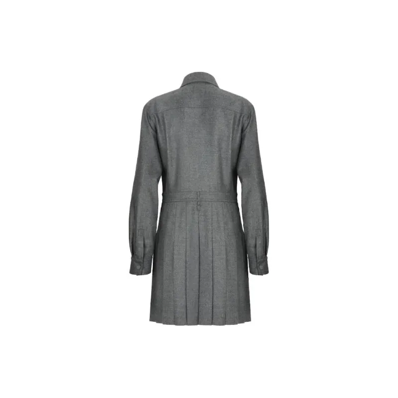 FENDI Spread collar Pleated Midi Dress-1