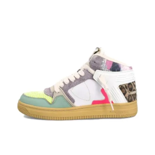 PHILIPPE MODEL High-Top Skateboard Shoes Women's Gray White