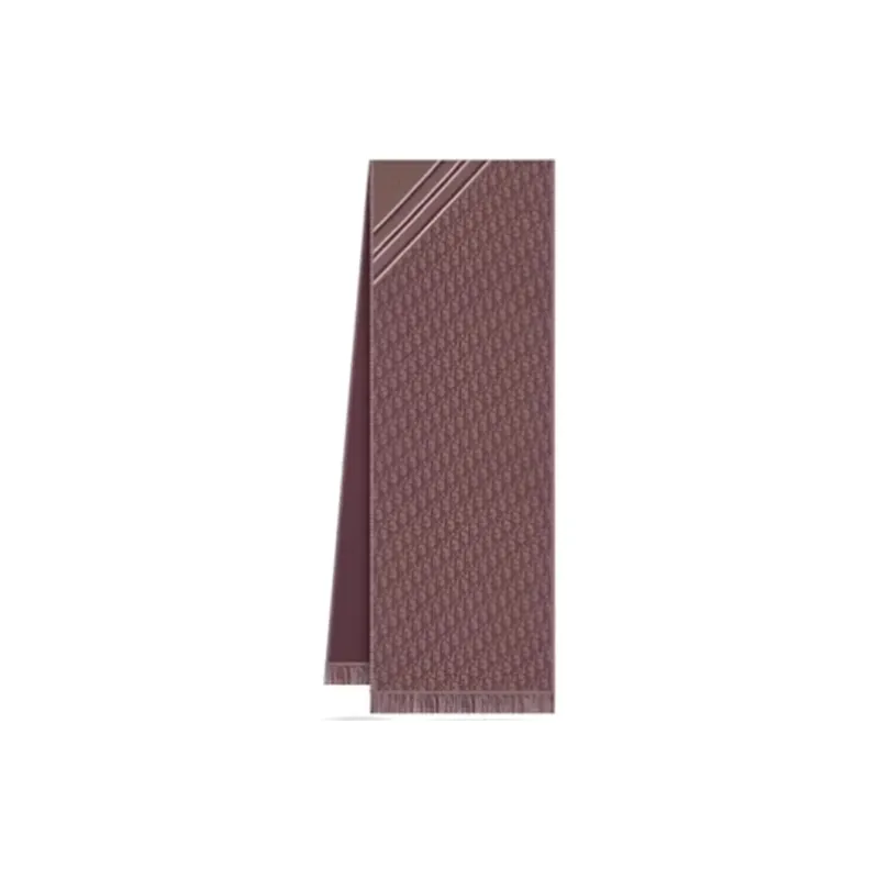 DIOR Knit Scarves Men's Plum Red-1
