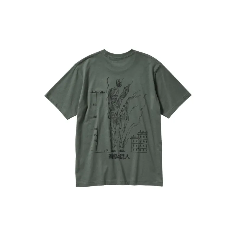 UNIQLO Uniqlo X Attack On Titan FW23 T Shirt Unisex Green-1