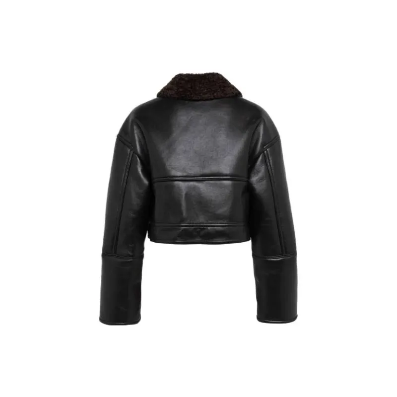 NANUSHKA Cropped Leather Jacket-1