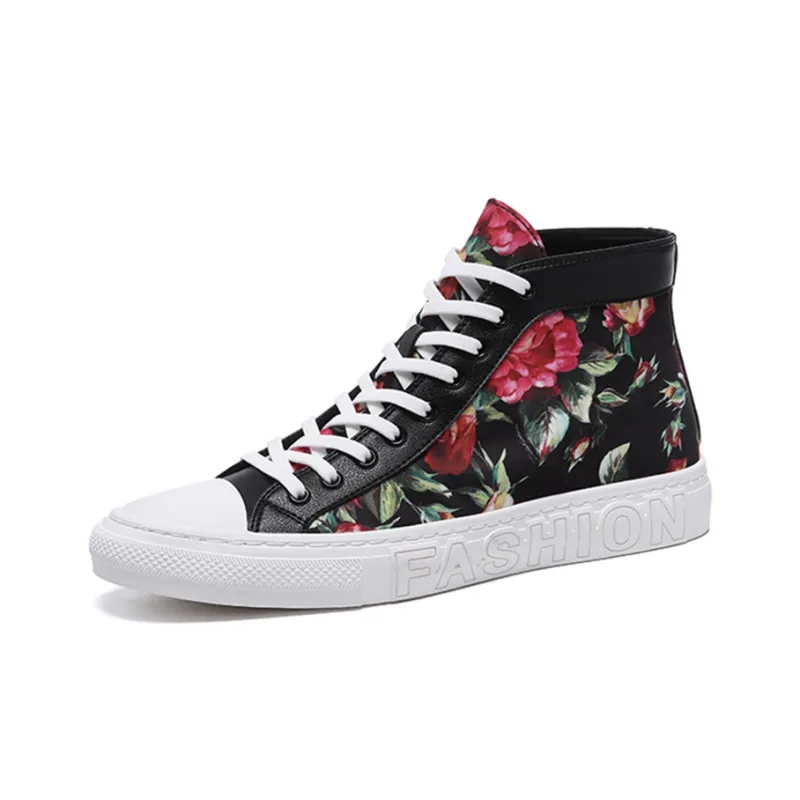 YEDANI High Top Canvas Shoes Men's Black-1