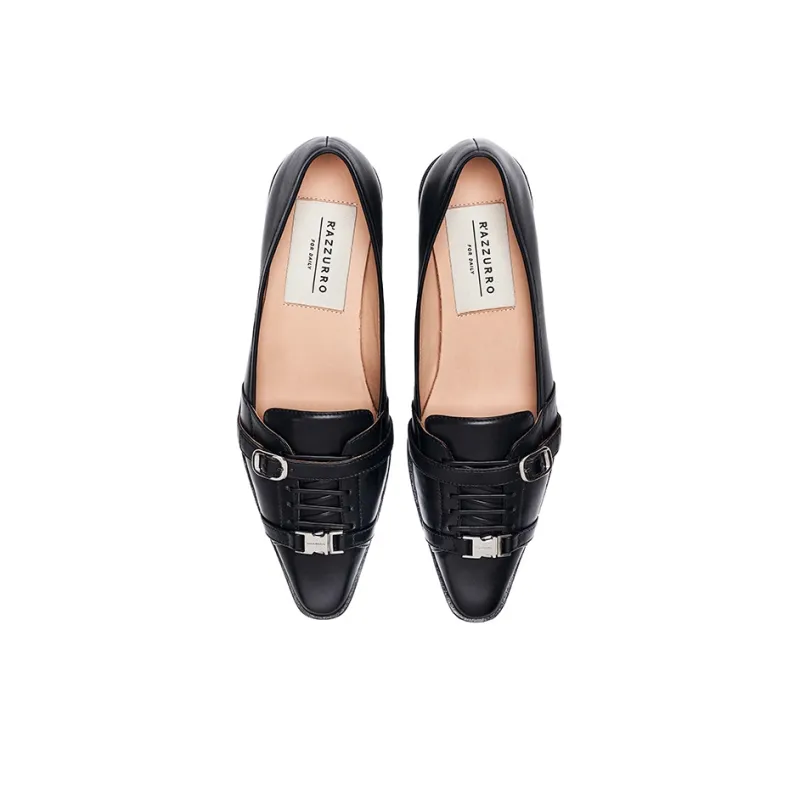R'AZZURRO Casual Single Shoes 3cm Women's Black-2